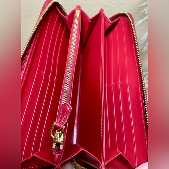 PRADA Portafoglio Lampo Vitello Phenix Long Zip Wallet - Picture 9 of 11